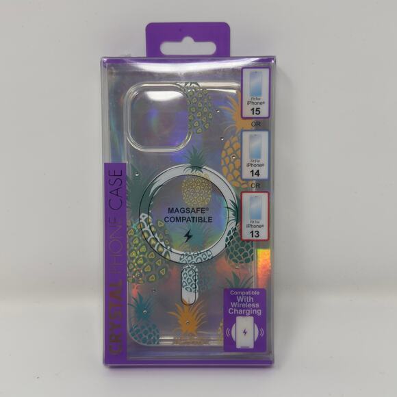 Crystal Clear Pineapple MagSafe Compatible Phone Case 
for iPhone 13/14/15 - Picture 1 of 3